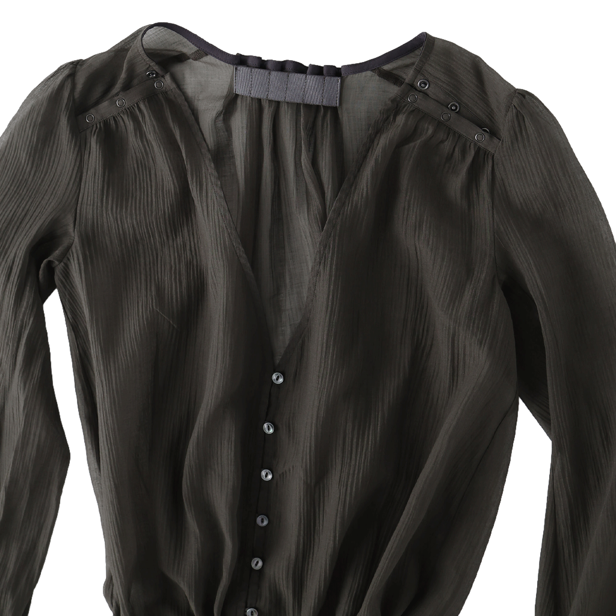 울리카 상투스 커튼 버튼 드레스 다크 올리브 - 26FW(Ulika Sanctus Curtain Buttoned Dress Dark Olive - 26FW) - 3
