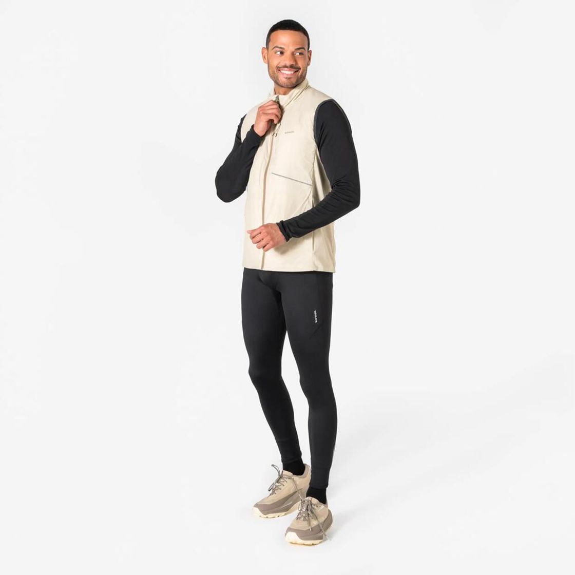데카트론 남성 러닝 패딩 베스트 런 웜 500 린넨 베이지(Decathlon Men's Running Padded Vest Run Warm 500 Linen Beige) - 3