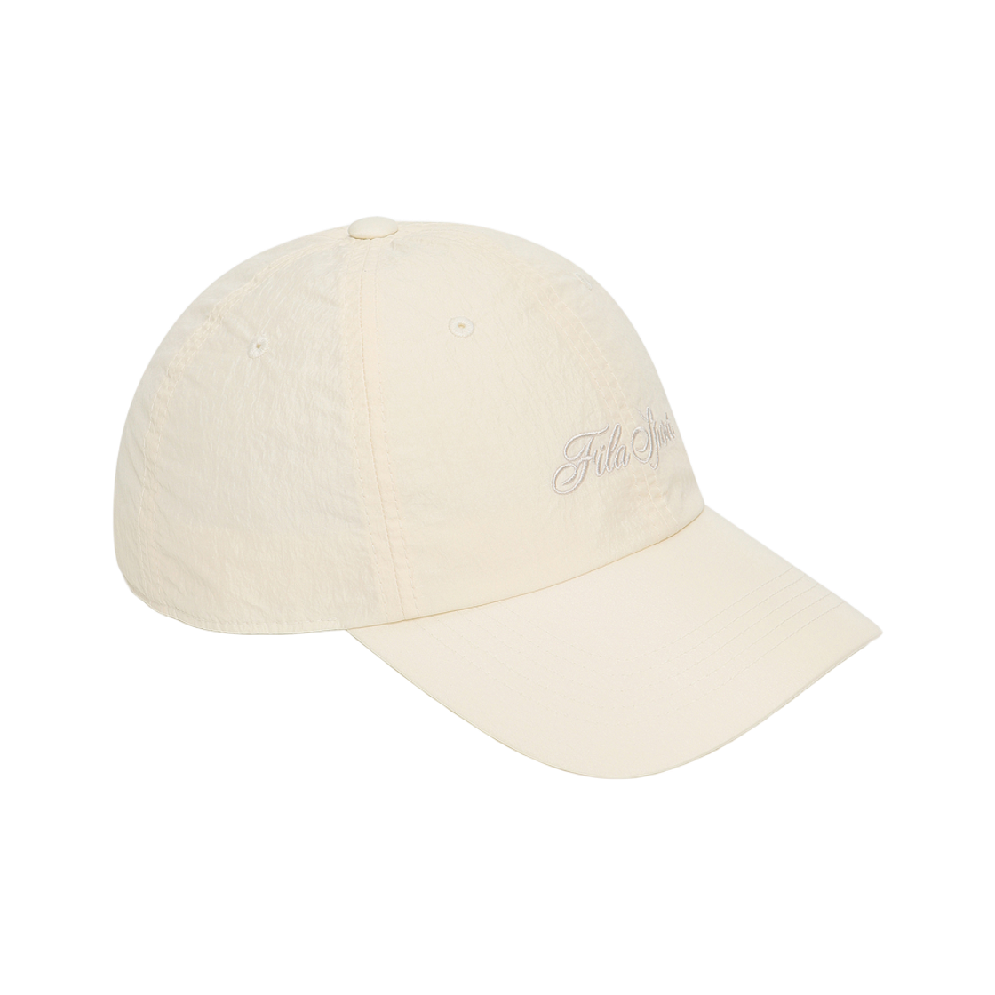 [5% 적립] 휠라 우먼스 컬시브 볼캡 아이보리([5% 적립] FILA Women Cursive Ball Cap Ivory)