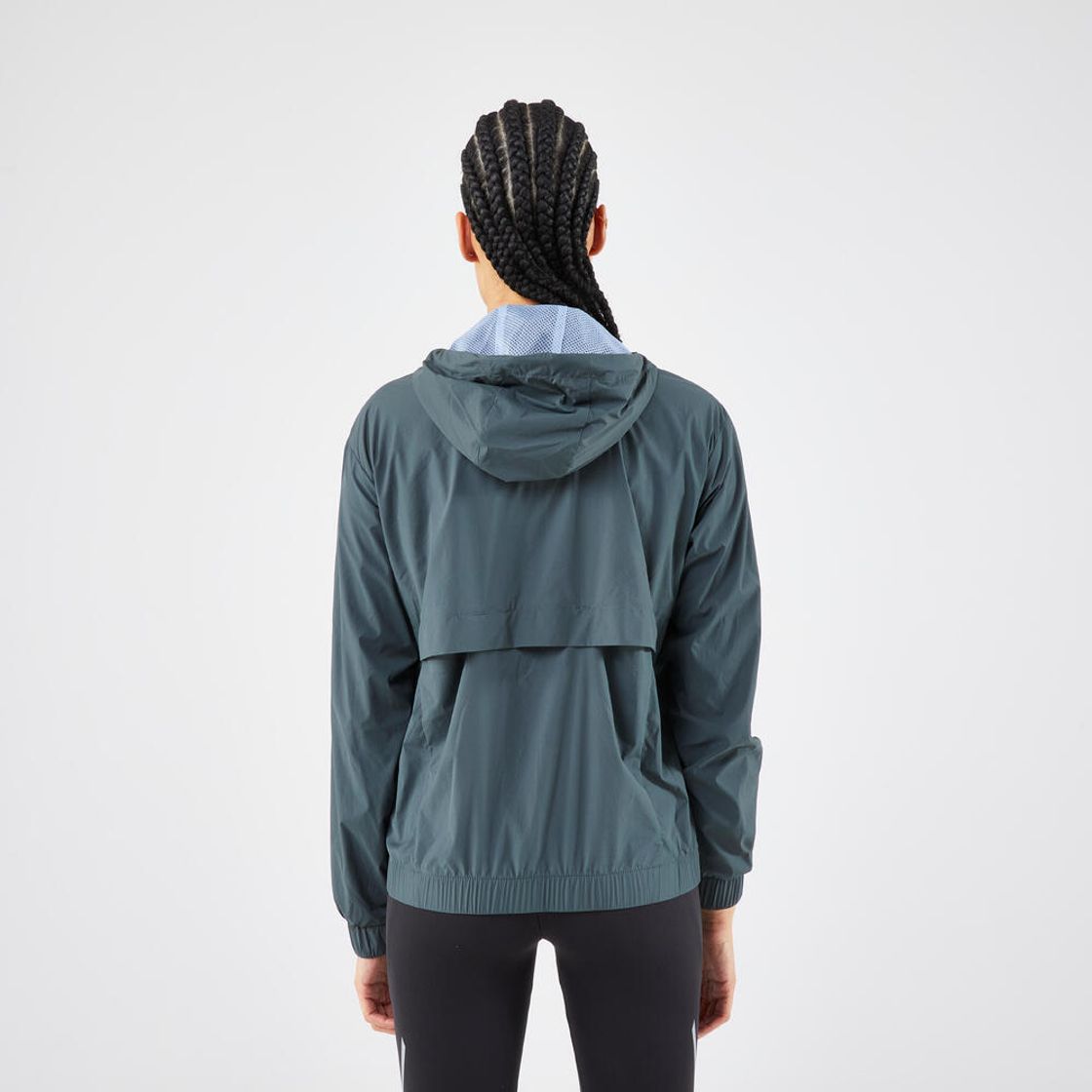 데카트론 여성 러닝 경량 윈드 자켓 런 500 스모크 그린(Decathlon Women's Running Lightweight Wind Jacket Run 500 Smoke Green) - 4