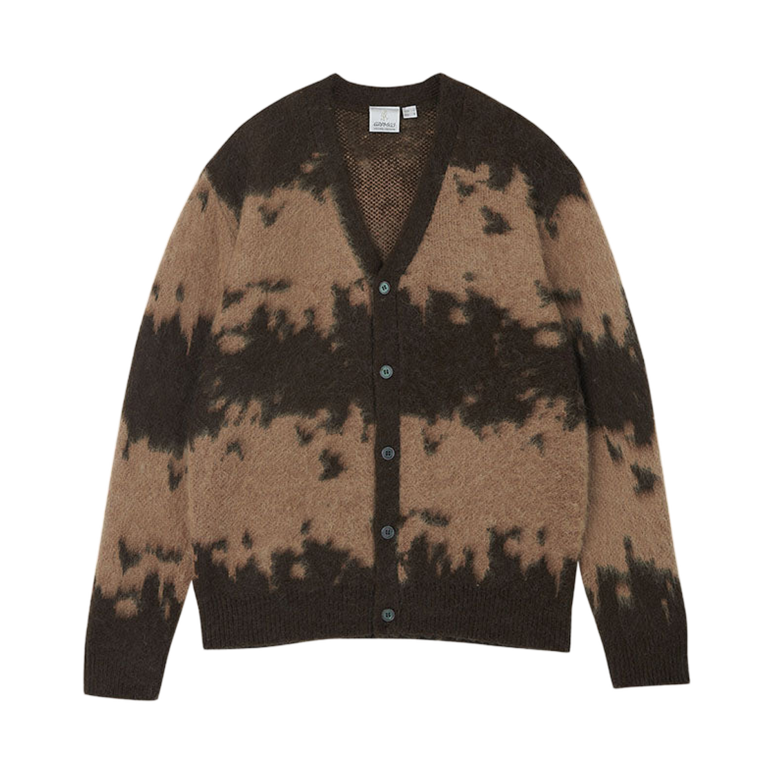 그라미치 모헤어 스플래터 가디건 토프 스플래터 - US 사이즈(Gramicci Mohair Splatter Cardigan Taupe Splatter - US Sizing)