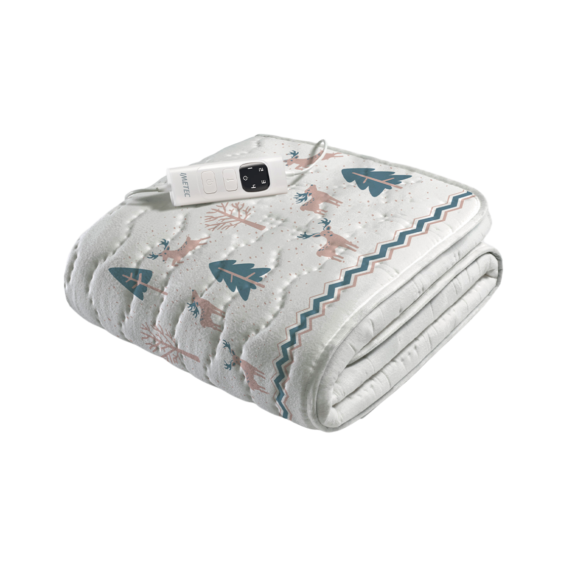 04690 IMETEC Premium Cotton Electric Blanket Single IMR-910V (Deer) 4T