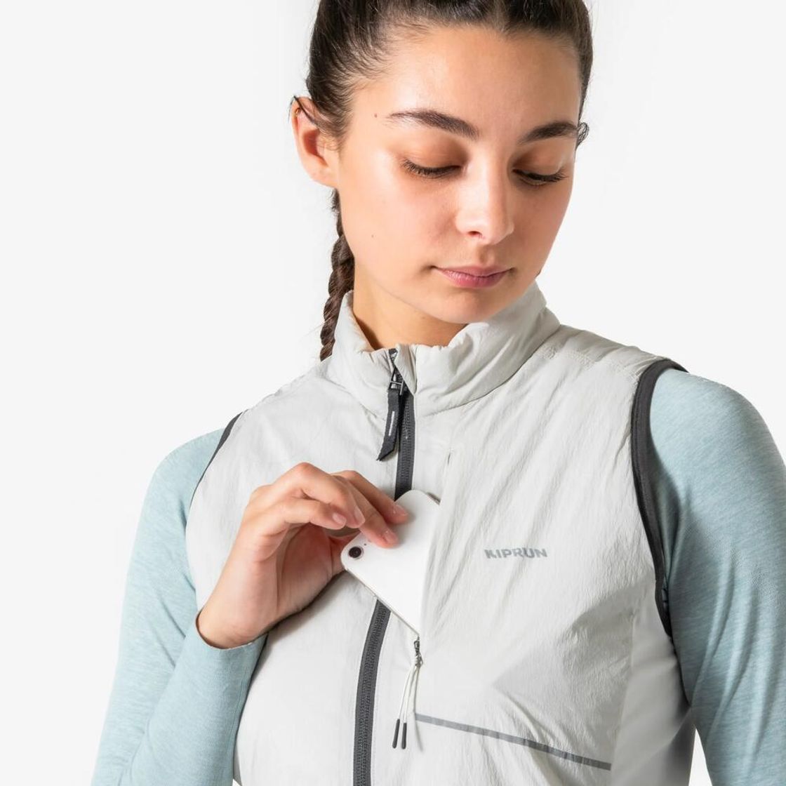 데카트론 여성 러닝 패딩 베스트 런 웜 500 미네랄 그레이(Decathlon Women's Running Padded Vest Run Warm 500 Mineral Grey) - 8