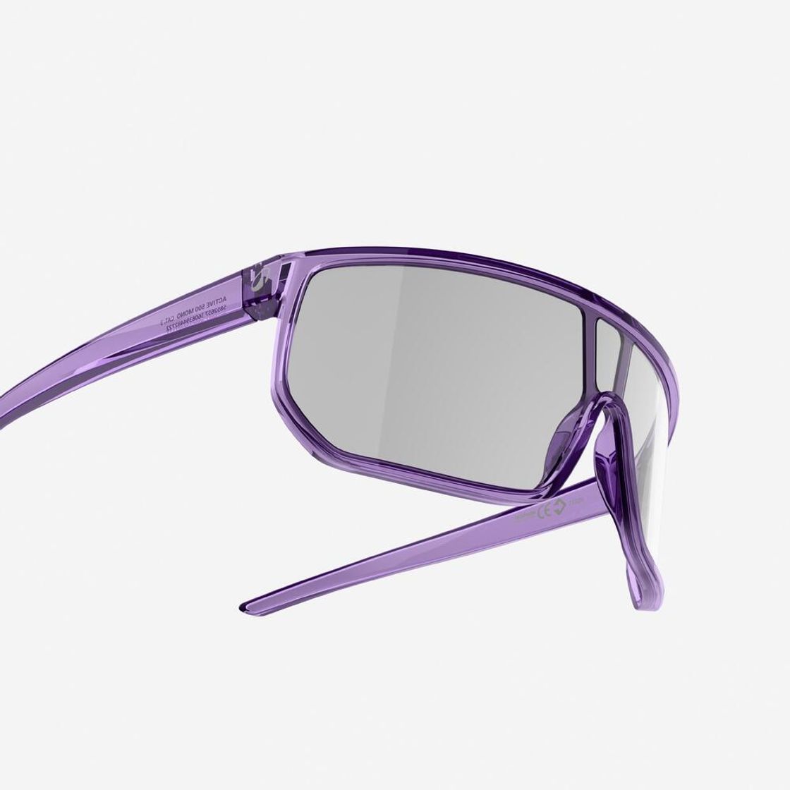 데카트론 스포츠 단일 렌즈 선글라스 액티브 500 위스티리어 퍼플(Decathlon Sports Single Lens Sunglasses Active 500 Wisteria Purple) - 6