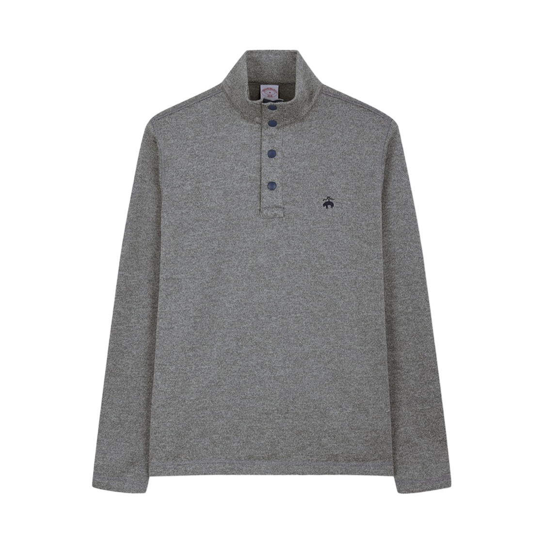 BBNPMFG301-ZGR BrooksBrothers Half Neck Button Fleece Grey