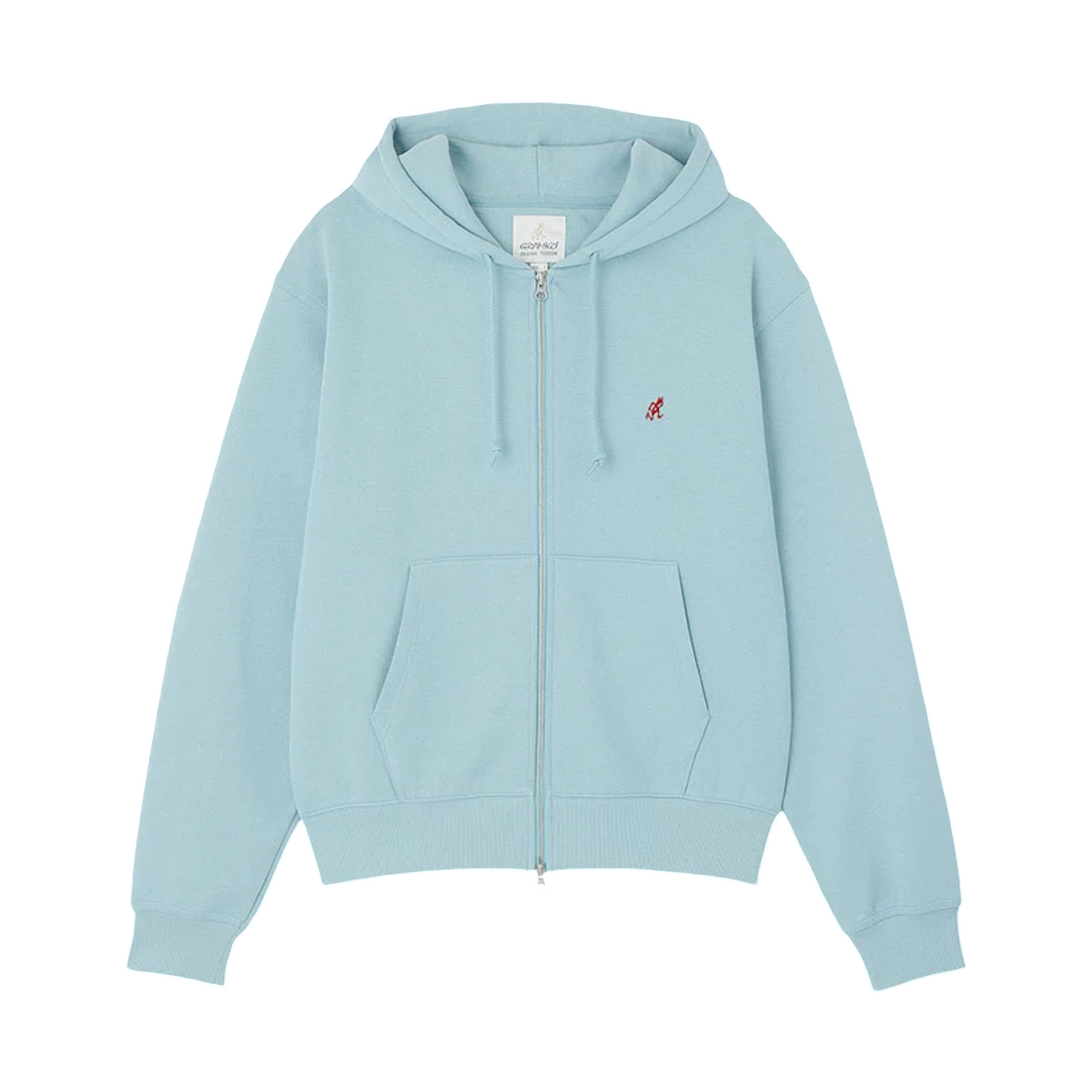 그라미치 원 포인트 집 후드 스웨트셔츠 스톤 블루 - US 사이즈(Gramicci One Point Zip Hooded Sweatshirt Stone Blue - US Sizing) - 1