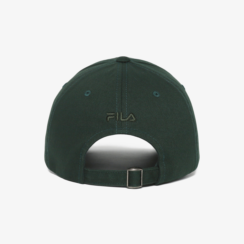[5% 적립] 휠라 아치로고 헤리티지 볼캡 다크그린([5% 적립] FILA Arch Logo Heritage Ball Cap Dark Green) - 5