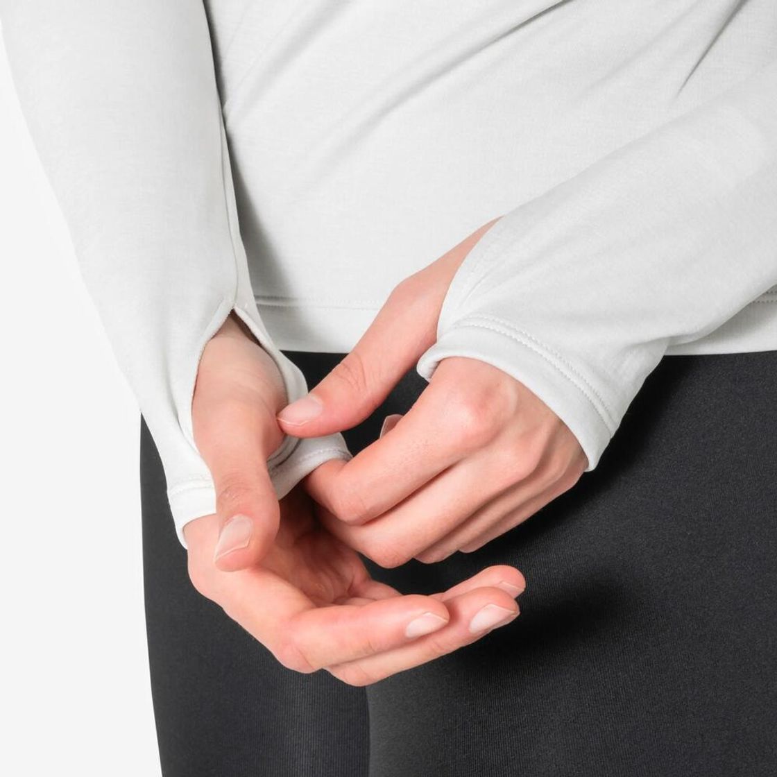 데카트론 여성 하프집 러닝 긴팔 티 런 코어 미네랄 그레이(Decathlon Women's Half-Zip Running Long-Sleeved T-shirt Run Core Mineral Grey) - 8