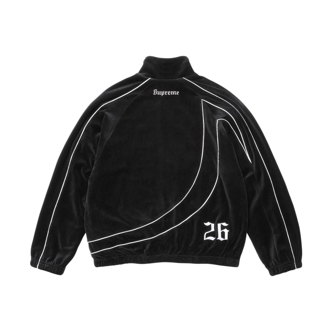 슈프림 x 엄브로 벨루어 트랙 자켓 블랙 - 26FW(Supreme x Umbro Velour Track Jacket Black - 26FW) - 2