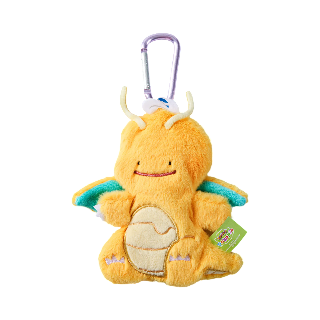 - Pokemon Transform Ditto Dragonite Flat Plush Keyring