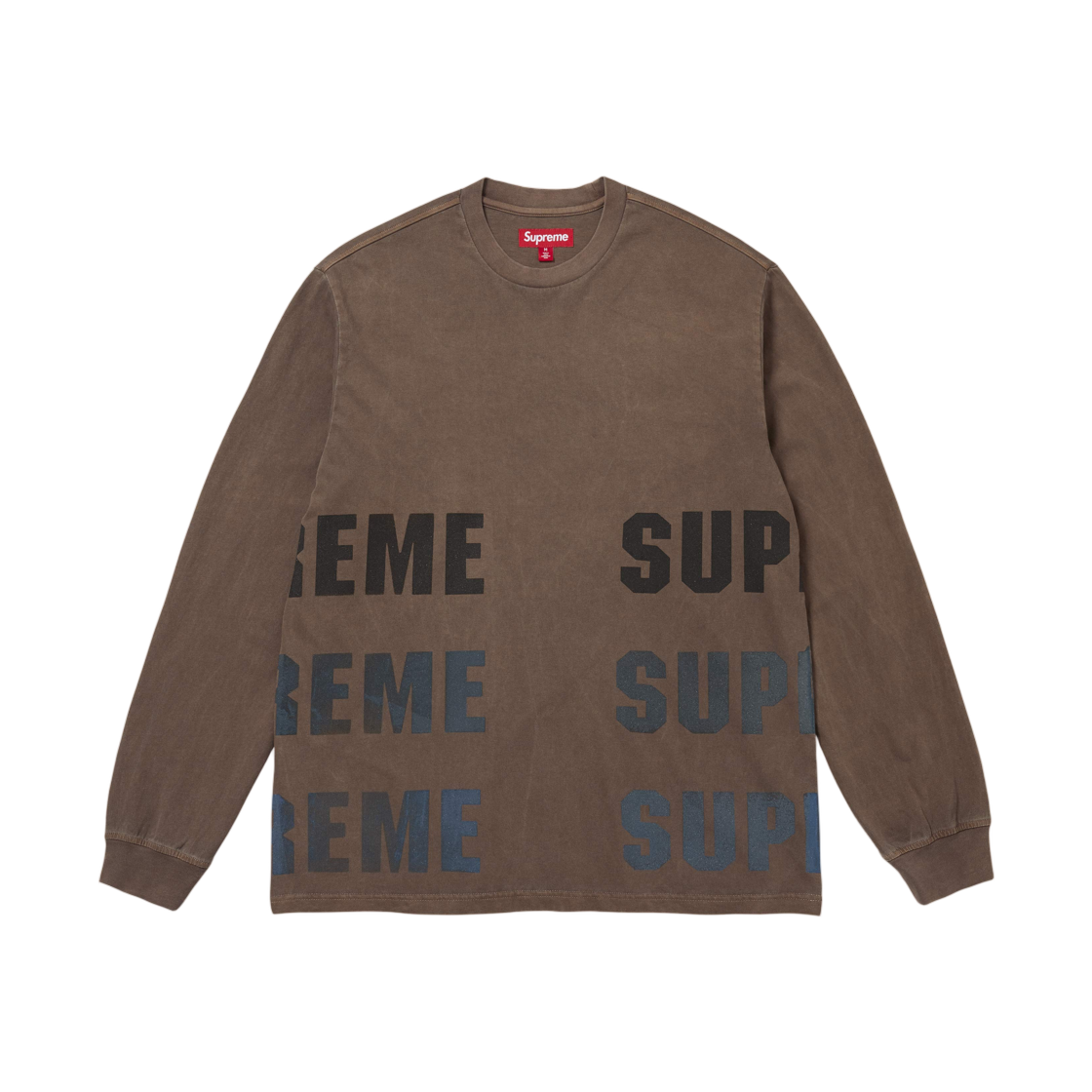 - Supreme Reflective L/S Top Brown - 26FW