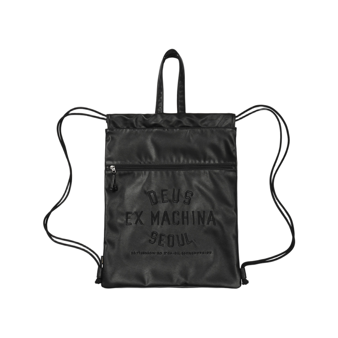 데우스 엑스 마키나 레더 스트링 백 블랙(Deus Ex Machina Leather String Bag Black) - 2