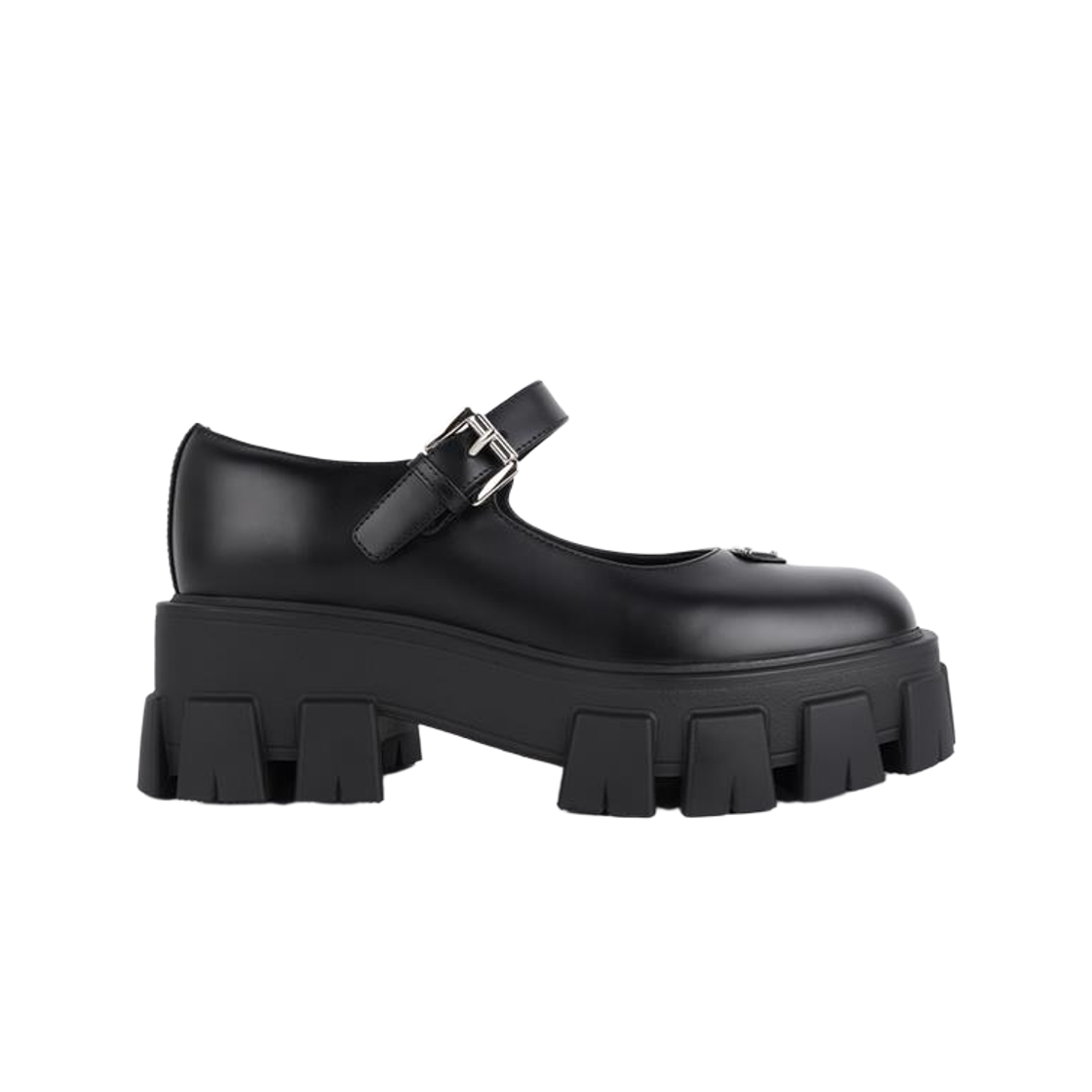 1F080O B4L F0002 [20% 쿠폰] Prada Brushed Leather Monolith Mary Janes Black