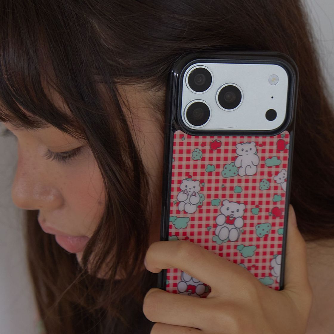 뮤즈무드 애플 베어 에폭시 휴대폰 케이스(Musemood Apple Bear Epoxy Phone Case) - 2