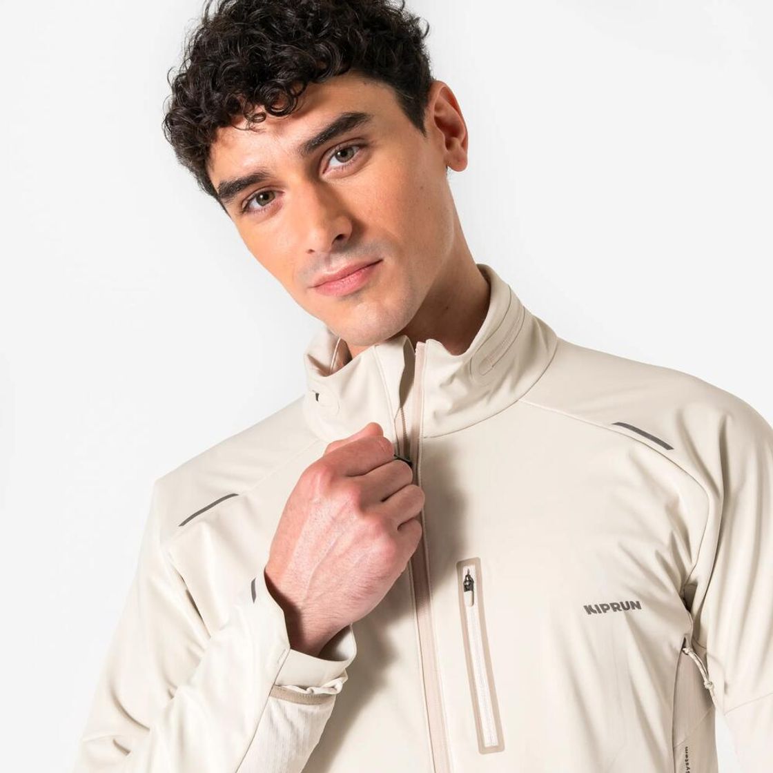 데카트론 남성 러닝 장갑일체형 자켓 런 웜 900 린넨 베이지(Decathlon Men's Running Jacket with Built-in Gloves Run Warm 900 Linen Beige) - 6
