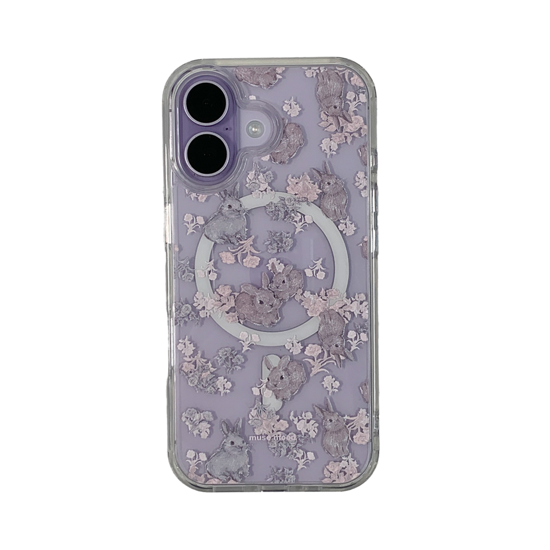 뮤즈무드 미니 버니즈 맥세이프 클리어 휴대폰 케이스(Musemood Mini Bunnies MagSafe Clear Phone Case) - 2