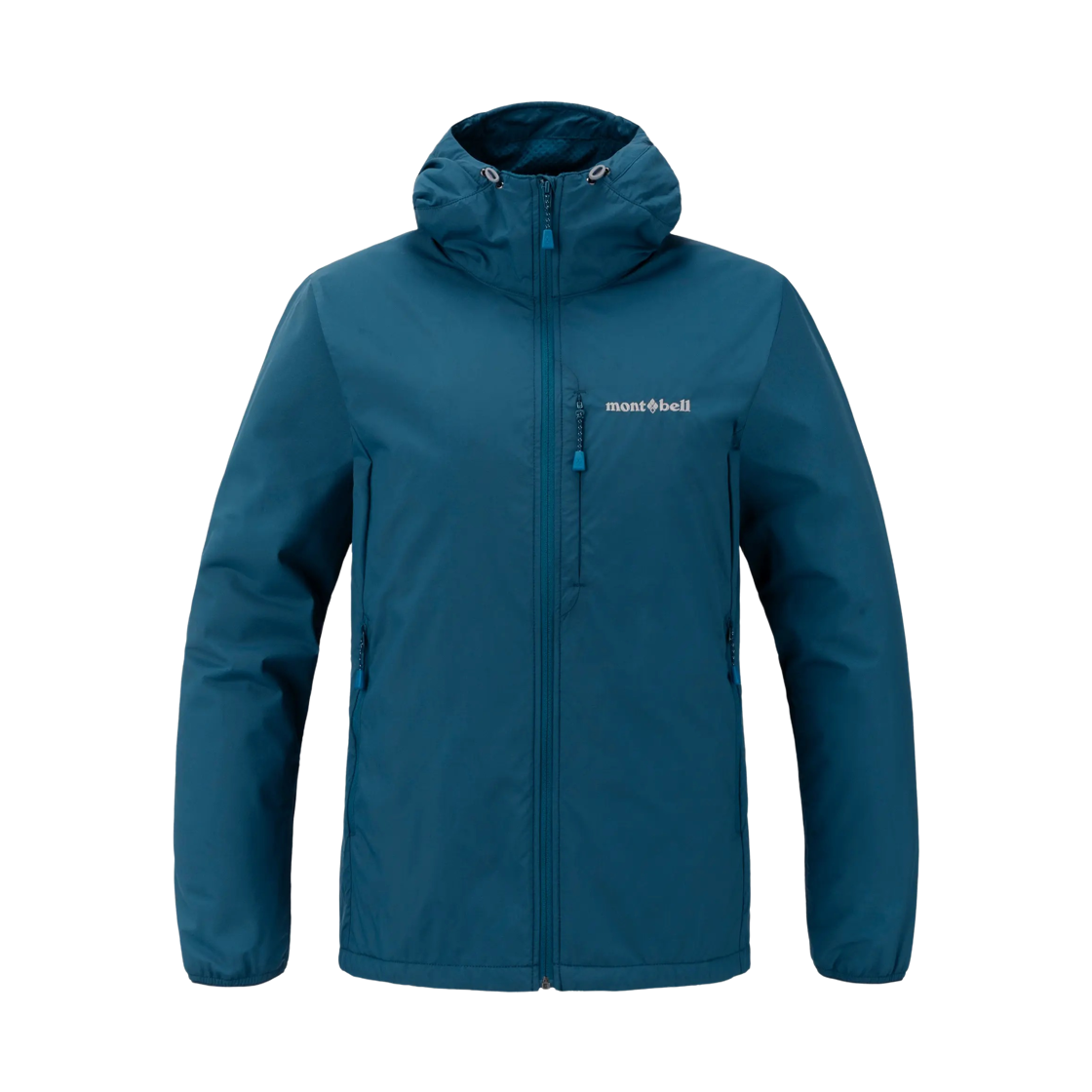 1106818 (W) Montbell Light Shell Hooded Jacket Blue Green