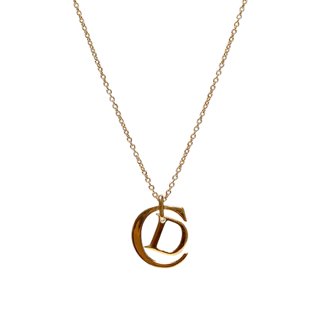 ITH4O24NPUQ7 Dior CD Big Logo Gold Necklace
