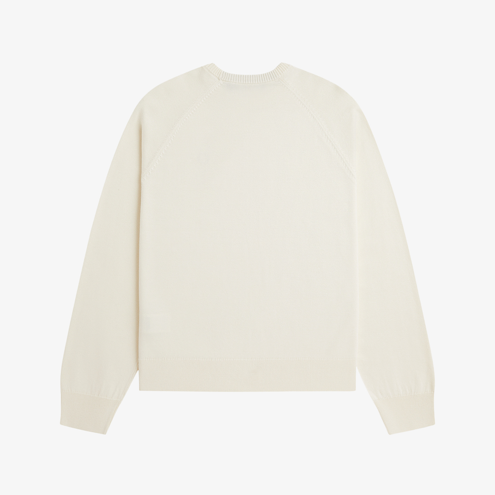 프레드페리 우먼즈 오버사이즈드 크루넥 니트 에크루(Fred Perry Womens Oversized Crew Neck Knit Ecru) - 2