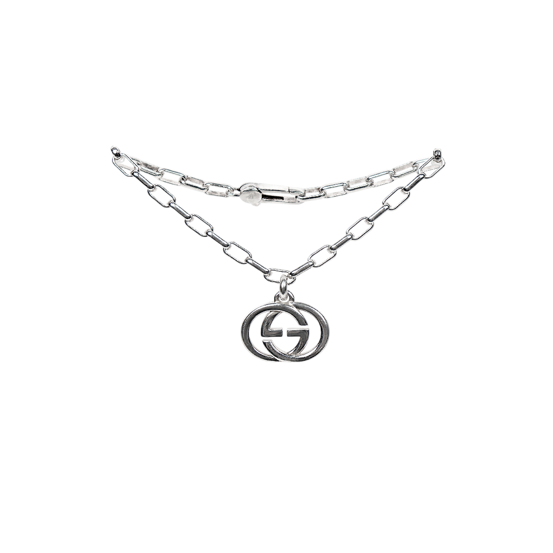 IT2GRFG79AES Gucci Interlocking G Silver Bracelet