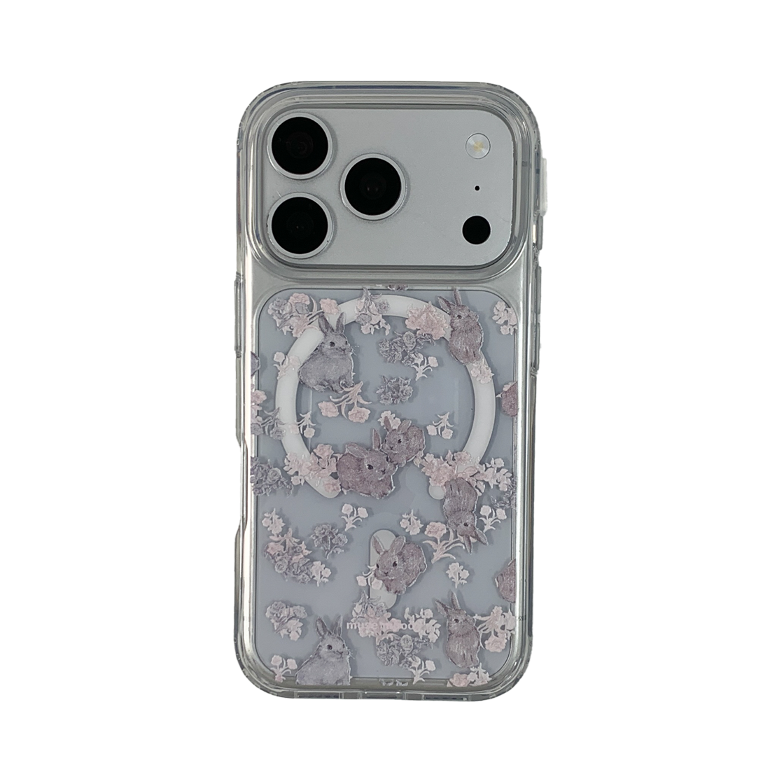 2026090312 Musemood Mini Bunnies MagSafe Clear Phone Case