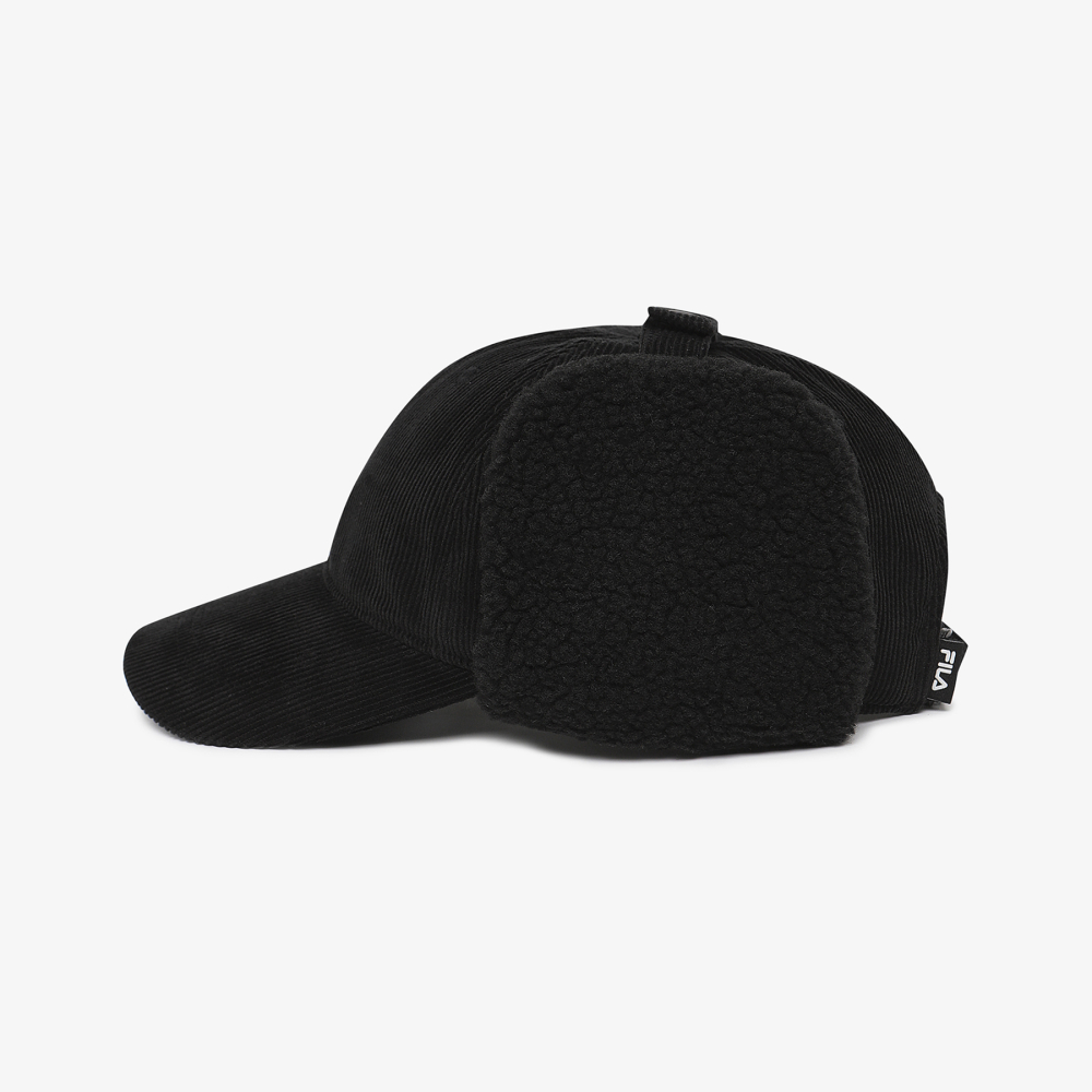 [5% 적립] 휠라 코듀로이 이어머프캡 블랙([5% 적립] FILA Corduroy Earmuff Cap Black) - 3