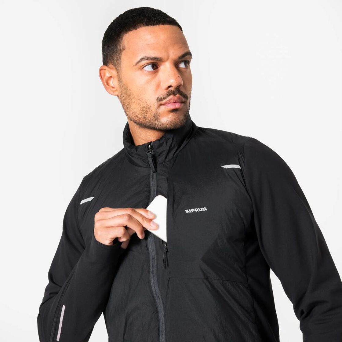 데카트론 남성 러닝 자켓 런 웜 플로우 스모크 블랙(Decathlon Men's Running Jacket Run Warm Flow Smoke Black) - 6