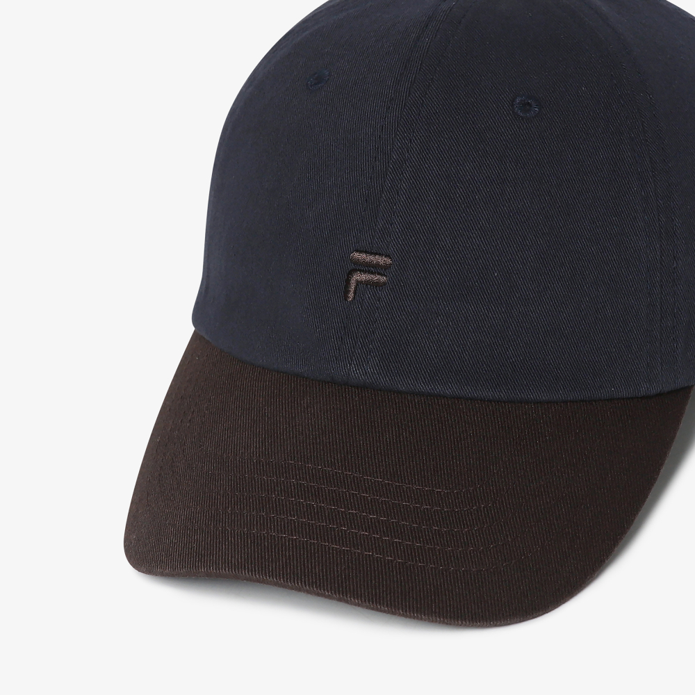 [5% 적립] 휠라 F로고 배색 볼캡 다크브라운([5% 적립] FILA F Logo Color Block Ball Cap Dark Brown) - 2