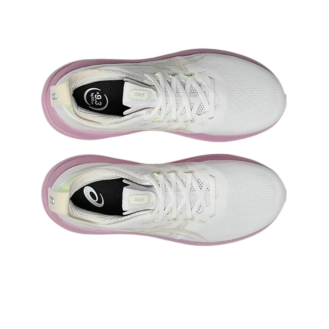 (W) 아식스 젤 님버스 28 화이트 헤이지 라일락 - 2E 와이드((W) Asics Gel-Nimbus 28 White Hazy Lilac - 2E Wide) - 2