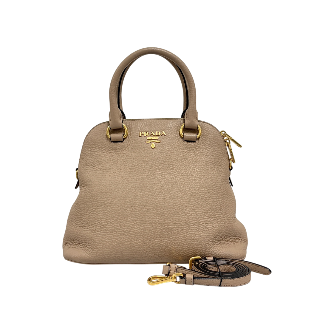 ITROIB6C2GK2 Prada Vitello Daino Mini Dome Tote Bag