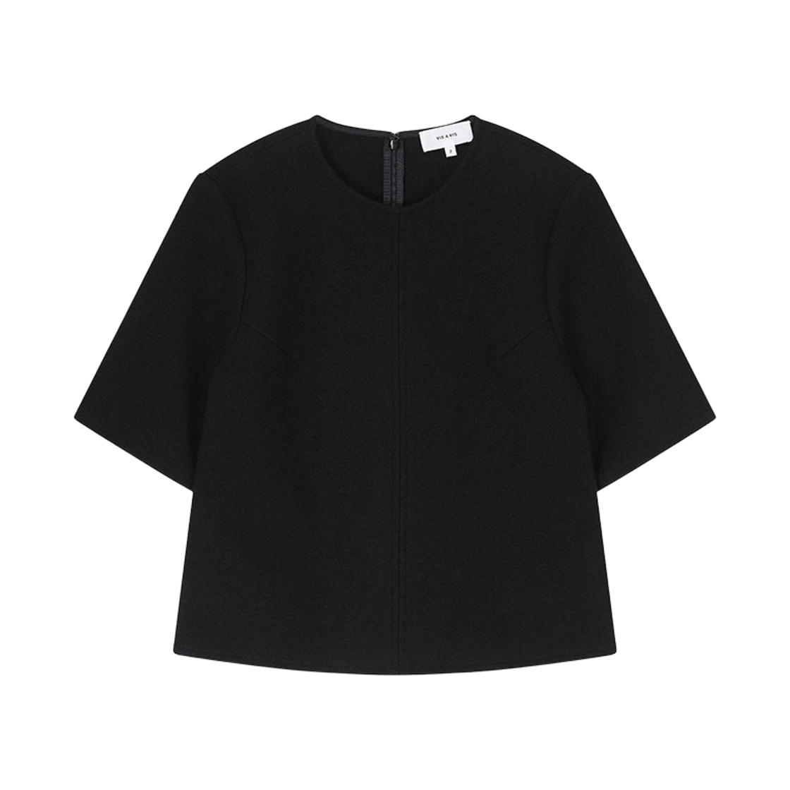 264-2005-01 VIS A VIS Wool Top Black