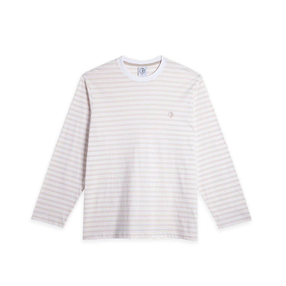 폴라 스케이트 스티브 롱슬리브 티 | 스트라이프 화이트/터프(Polar Skate Co. Steve LS Tee | Stripe White/Taupe)