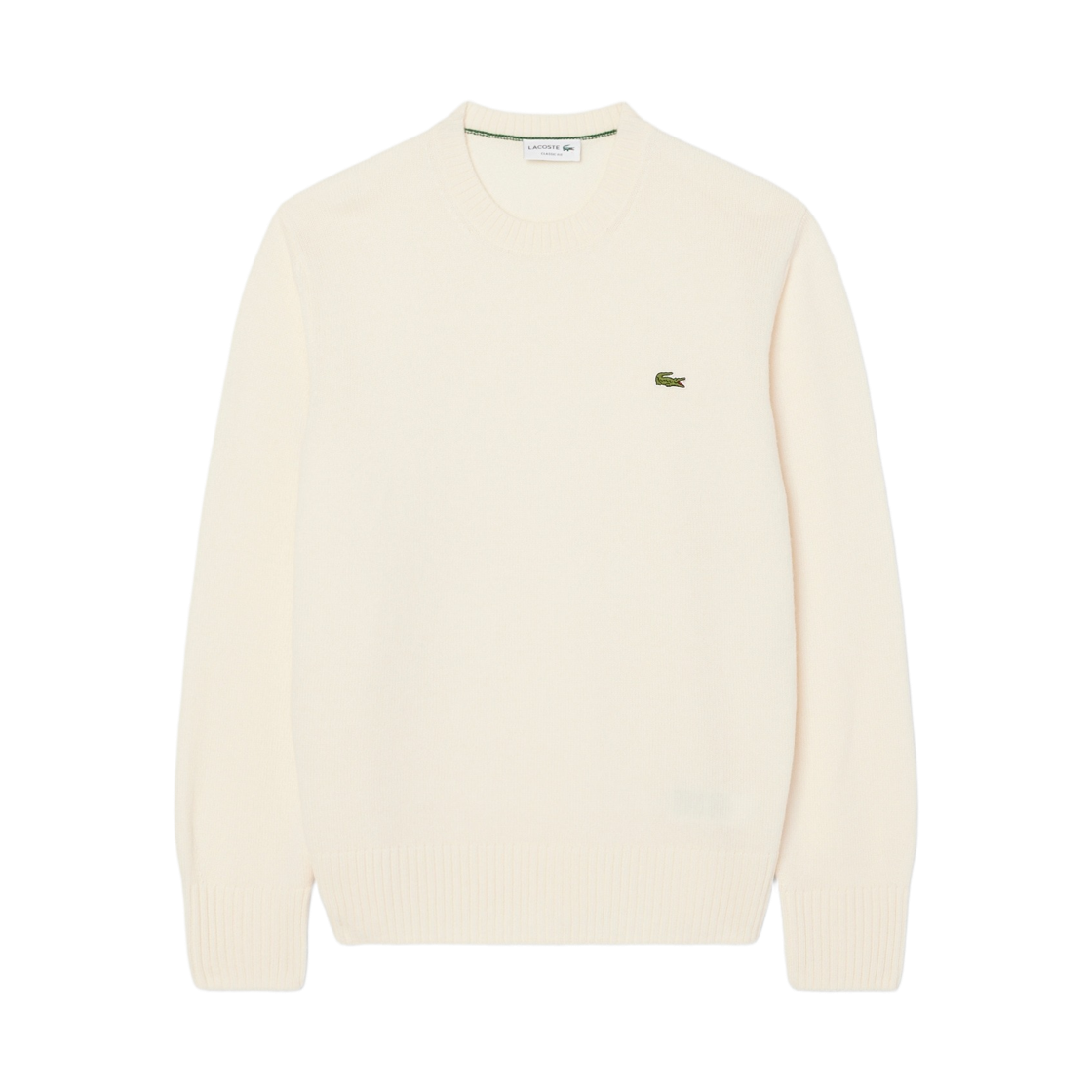AH2916-56N-XFJ Lacoste Wool Crewneck Pullover Cream