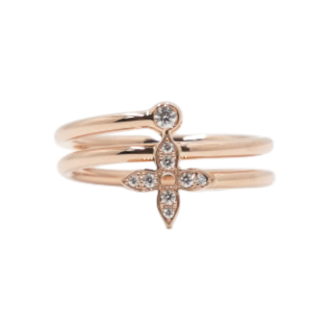ITH4QG42LCBS Louis Vuitton 18K Rose Gold 0.09CT Diamond Idylle Blossom Multi Ring