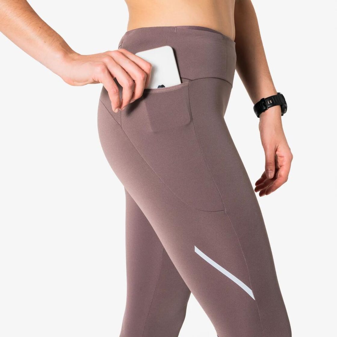 데카트론 여성 러닝 레깅스 런 웜 500 쿼츠 브라운(Decathlon Women's Running Leggings Run Warm 500 Quartz Brown) - 6