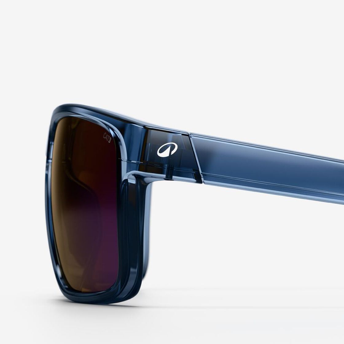 데카트론 스포츠 미러렌즈 스퀘어 선글라스 익스플로어 500 스톰 블루(Decathlon Sports Mirrored Square Sunglasses Explore 500 Storm Blue) - 8