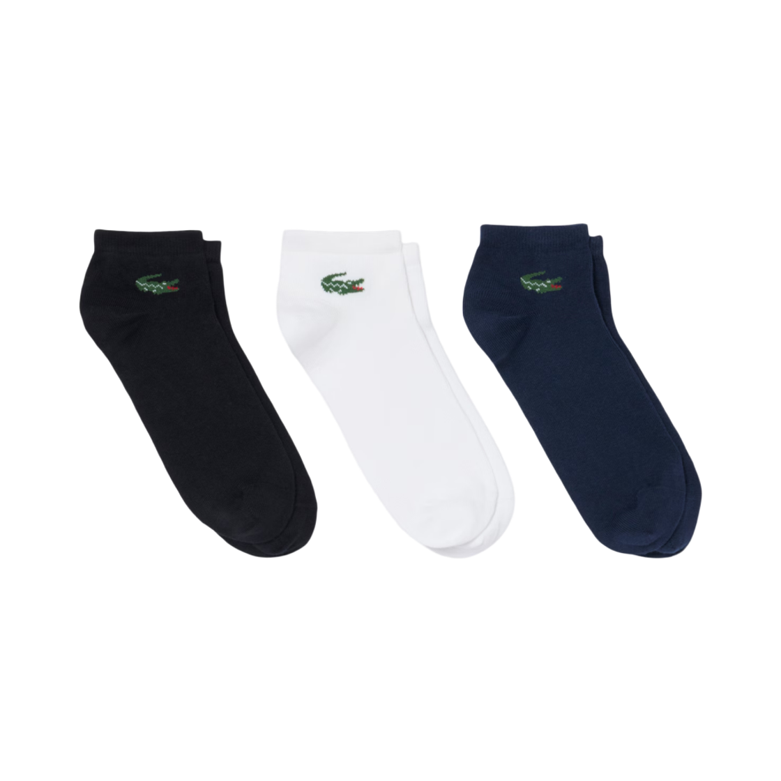 RA9185-51-AHP (W) Lacoste Low Socks Navy Blue White (3 Pack)