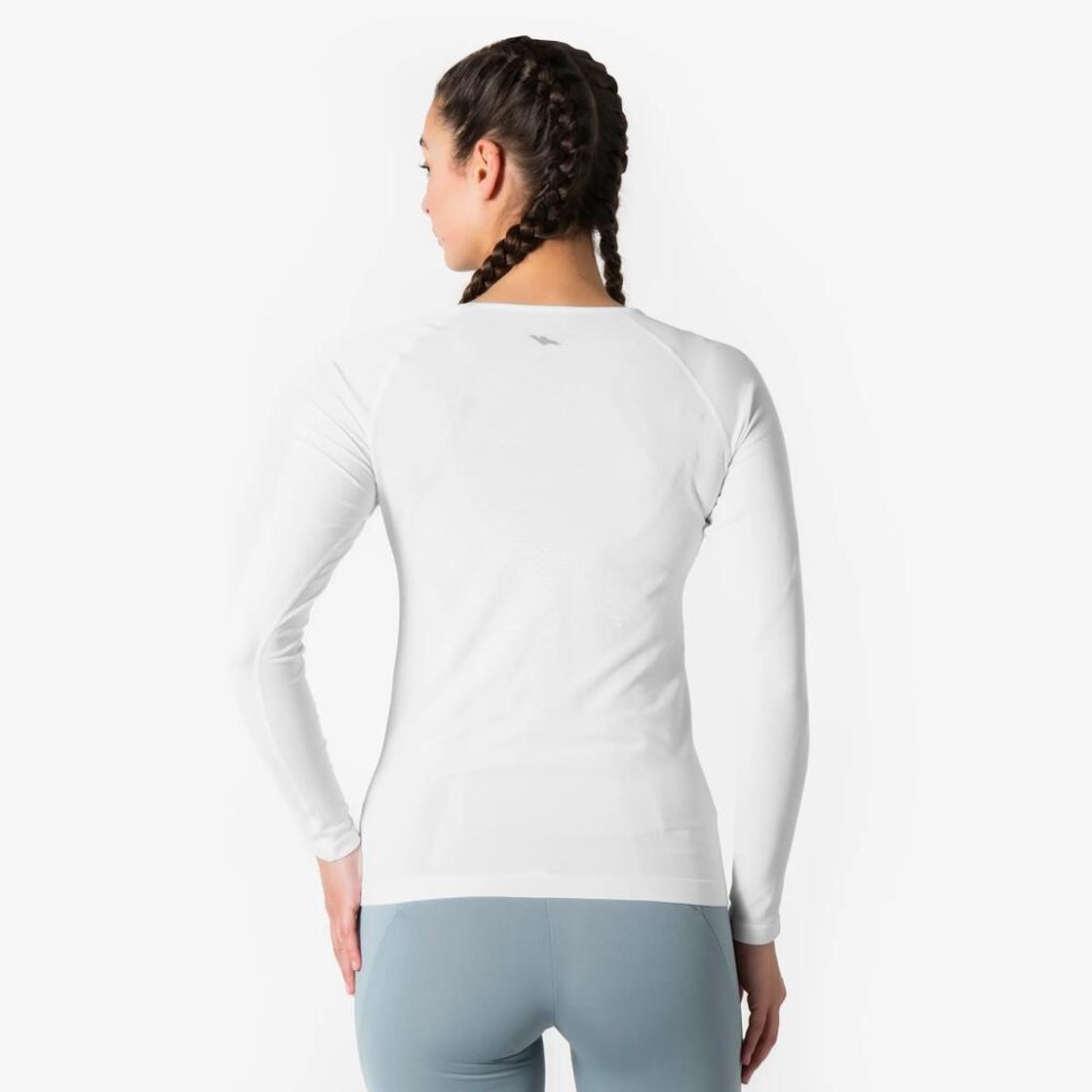 데카트론 여성 러닝 심리스 긴팔 티 런 500 울트라 화이트(Decathlon Women's Running Seamless Long-Sleeved T-shirt Run 500 Ultra White) - 3