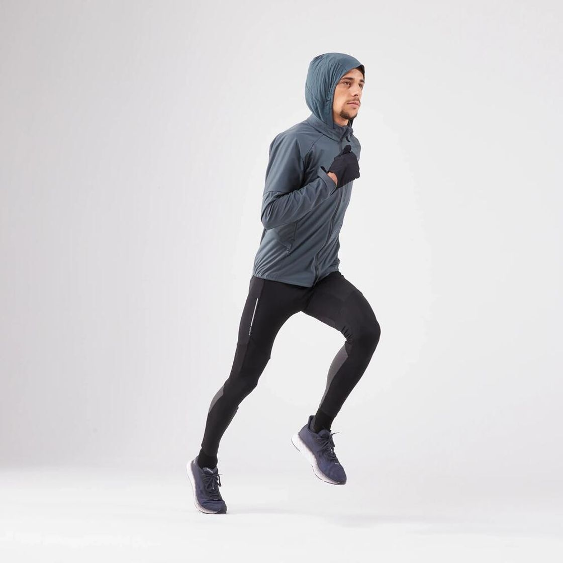 데카트론 남성 러닝 장갑일체형 자켓 런 웜 900 스모크 그린(Decathlon Men's Running Jacket with Built-in Gloves Run Warm 900 Smoke Green) - 11