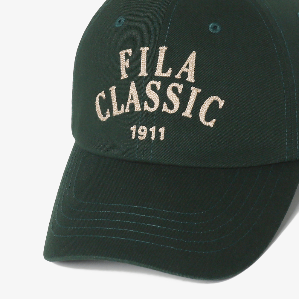[5% 적립] 휠라 아치로고 헤리티지 볼캡 다크그린([5% 적립] FILA Arch Logo Heritage Ball Cap Dark Green) - 2