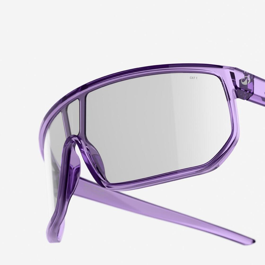 데카트론 스포츠 단일 렌즈 선글라스 액티브 500 위스티리어 퍼플(Decathlon Sports Single Lens Sunglasses Active 500 Wisteria Purple) - 7