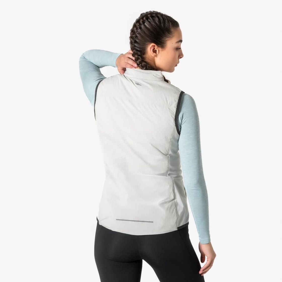 데카트론 여성 러닝 패딩 베스트 런 웜 500 미네랄 그레이(Decathlon Women's Running Padded Vest Run Warm 500 Mineral Grey) - 3