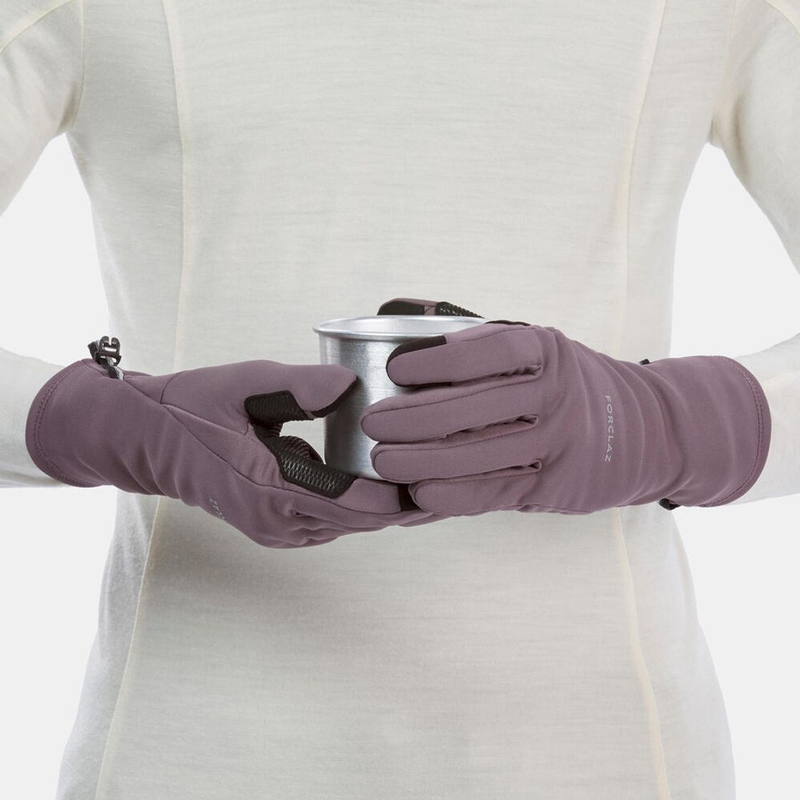 데카트론 성인 터치스크린 등산 스트레치 장갑 MT500 쿼츠 브라운(Decathlon Adult Touchscreen Stretch Hiking Gloves MT500 Quartz Brown) - 6