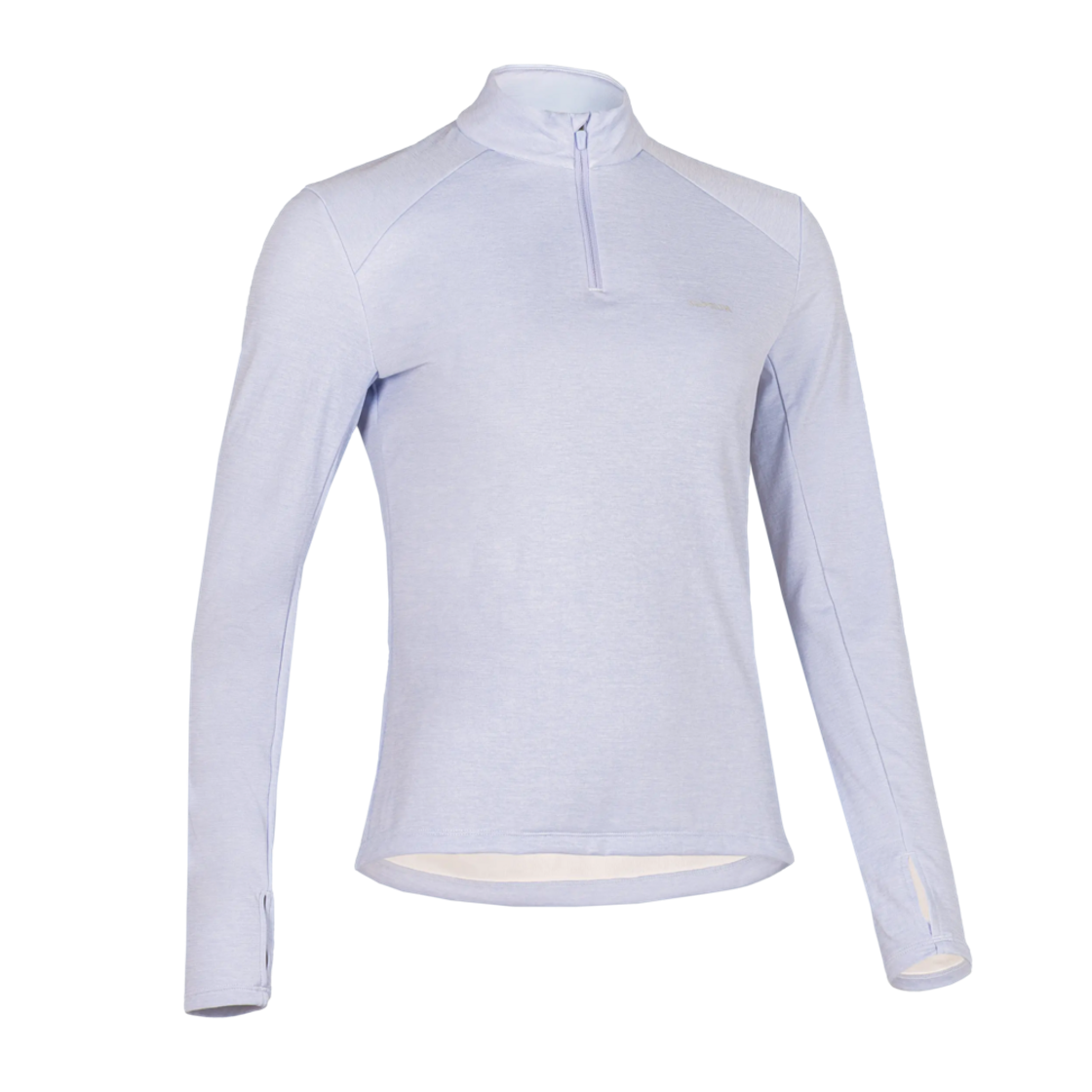 9008667 Decathlon Women's Half-Zip Running Long-Sleeved T-shirt Run Core Sweet Purple