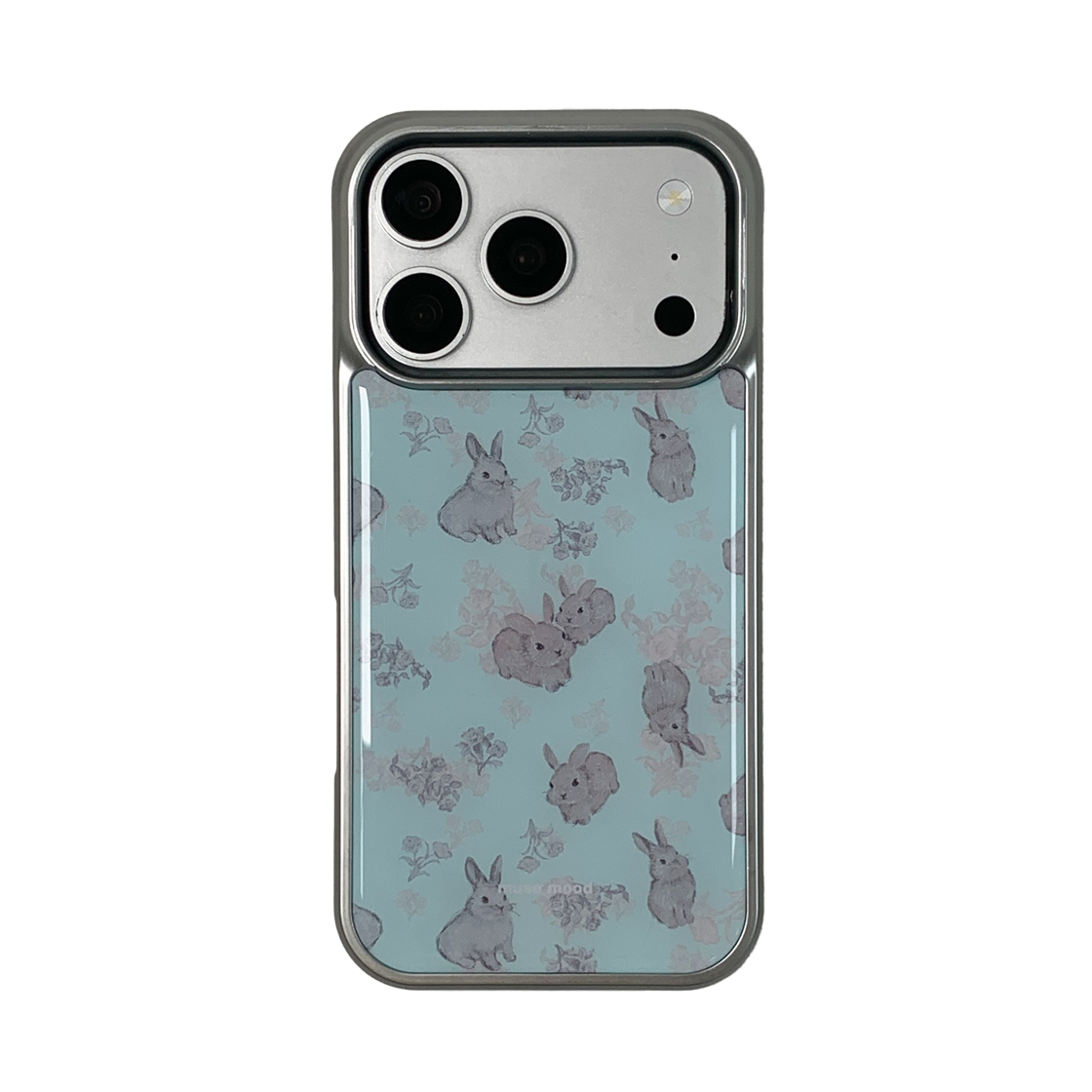 20260903008 Musemood Mint Mini Bunnies Silver Epoxy Phone Case