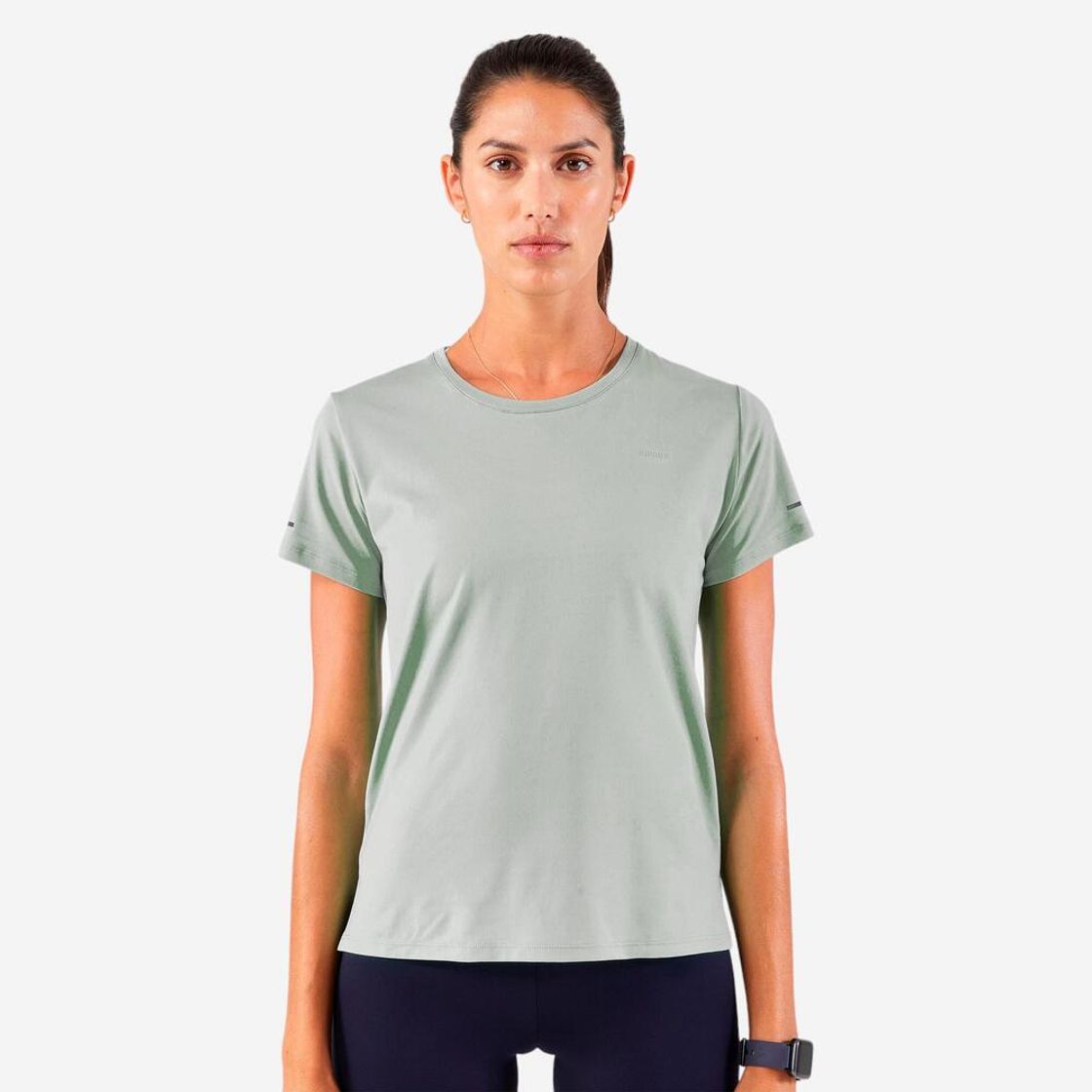 데카트론 여성 러닝 반팔 티 런 드라이 500 프로즌 그린(Decathlon Women's Running Short-Sleeved T-shirt Run Dry 500 Frozen Green) - 2