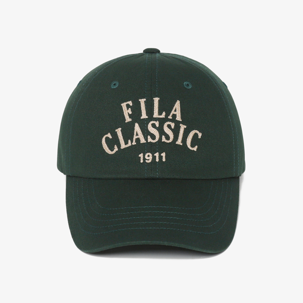 [5% 적립] 휠라 아치로고 헤리티지 볼캡 다크그린([5% 적립] FILA Arch Logo Heritage Ball Cap Dark Green) - 3