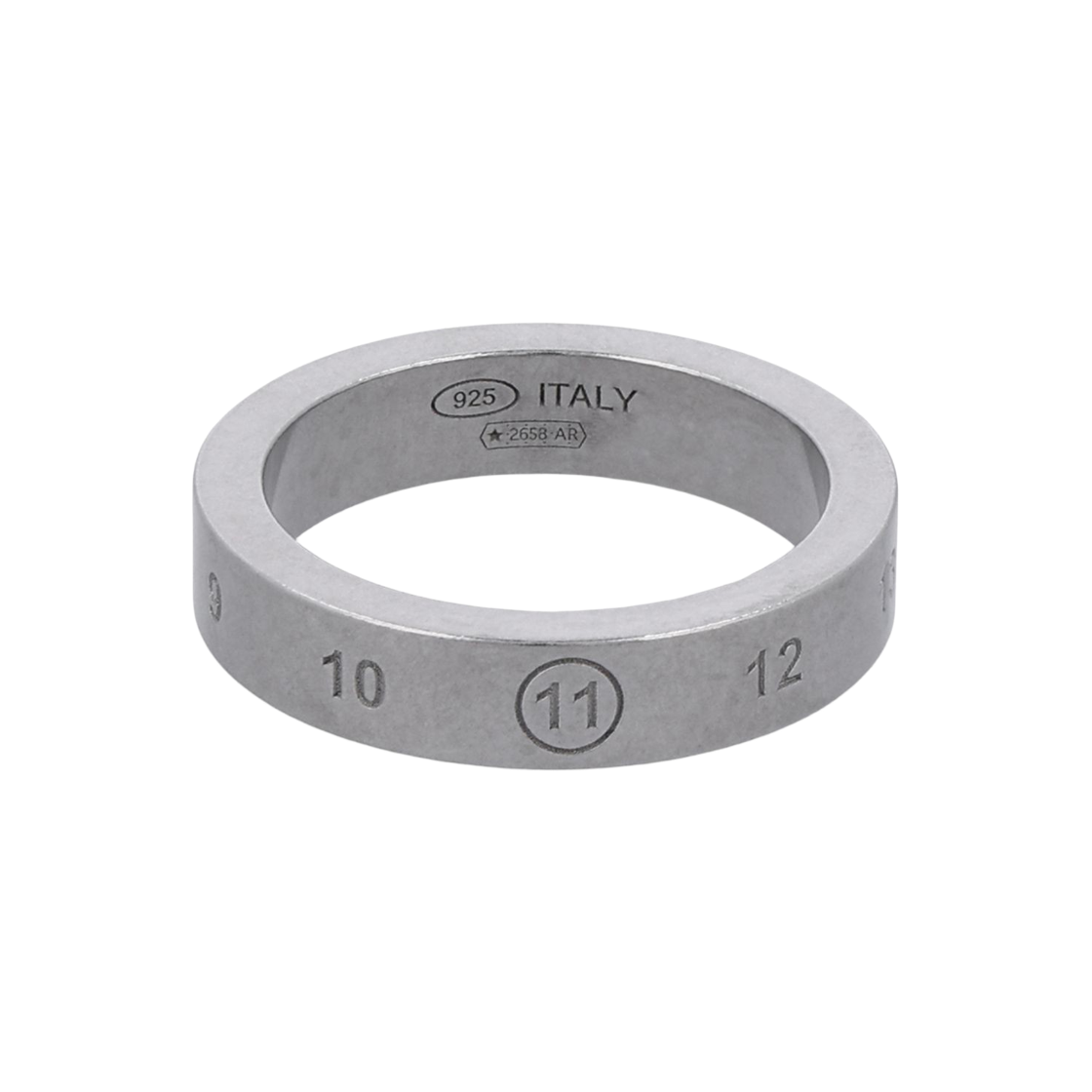 SM1UQ0128P9246121 Maison Margiela Numerical 4mm Ring Silver