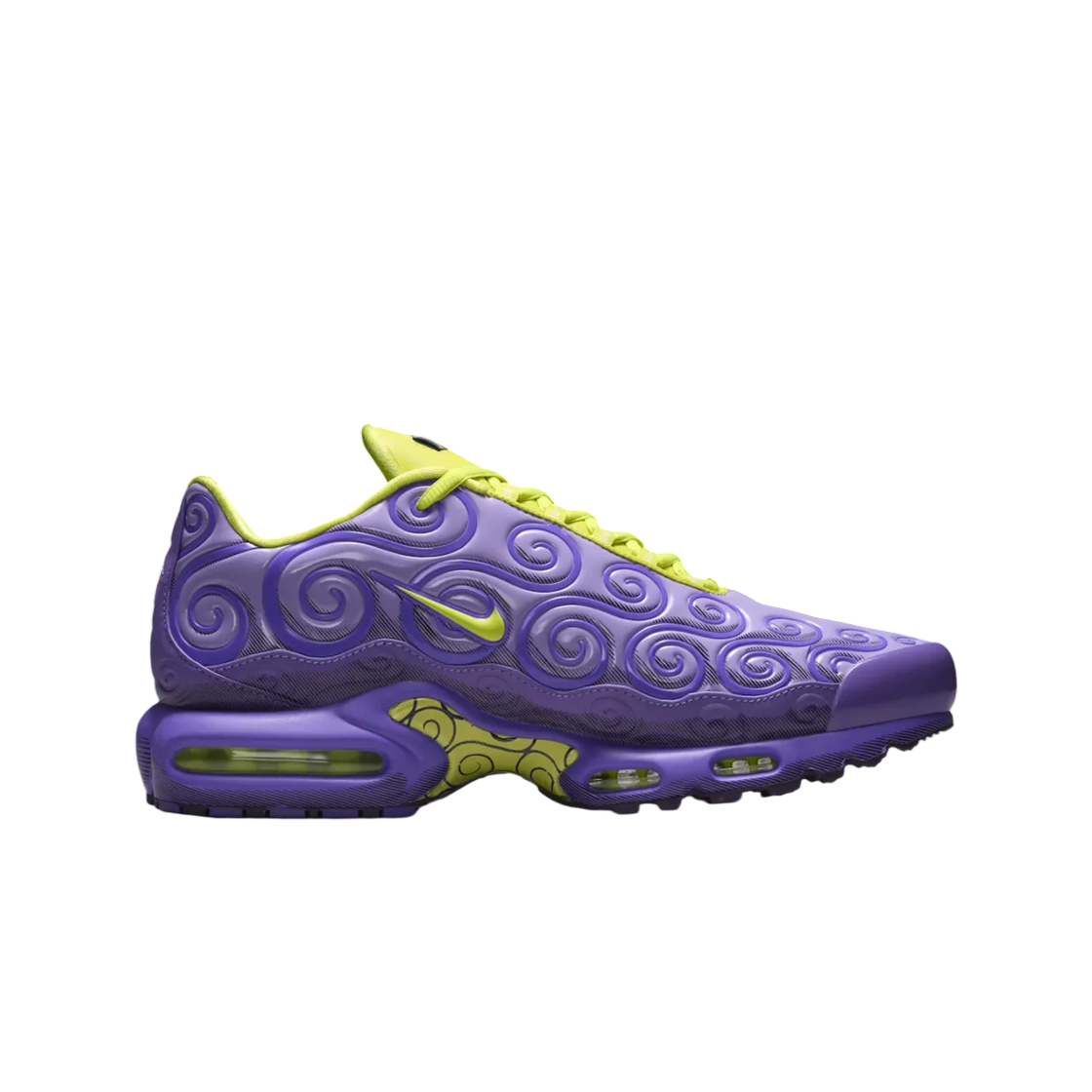 IR0968-500 Nike x One Piece Air Max Plus Gomu Gomu Purple Venom and Atomic Green