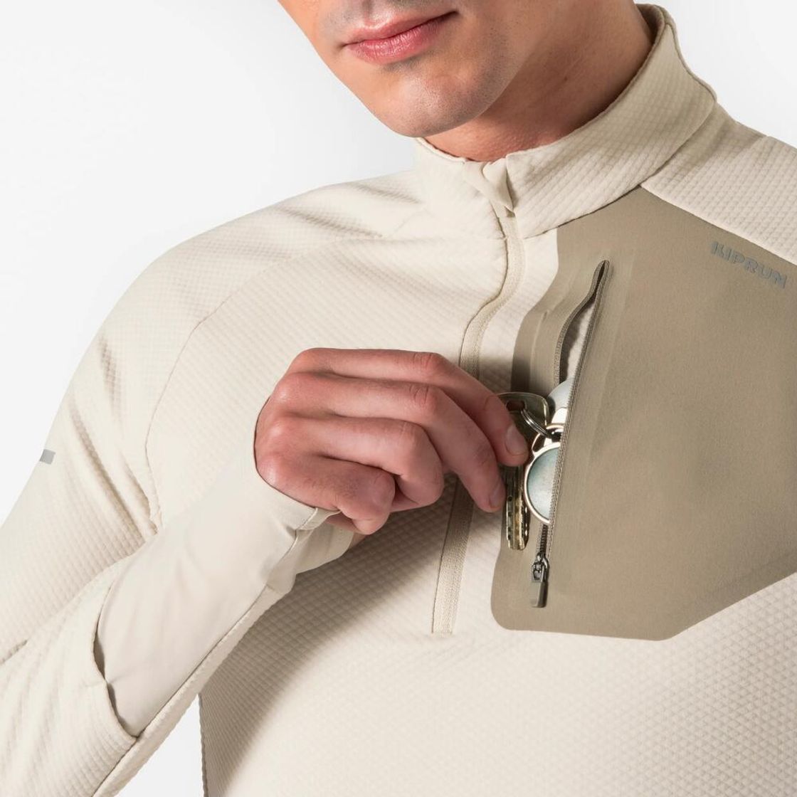 데카트론 남성 하프집 러닝 긴팔 티 런 웜 900 린넨 베이지(Decathlon Men's Half-Zip Running Long-Sleeved T-shirt Run Warm 900 Linen Beige) - 6